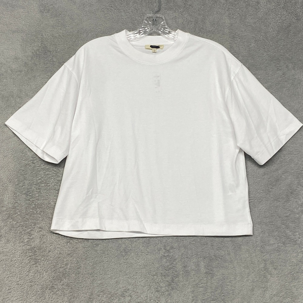 Madewell Womens Small Allday Crop Tee White Cotton Boxy T-Shirt NZ387 - Picture 4 of 12